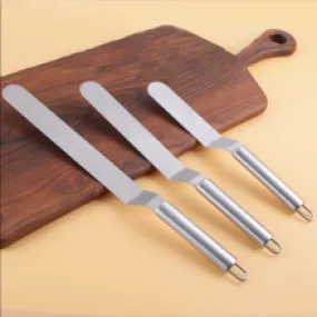 8 Inch Stainless Steel Cake Spatula Curved Butter Spatula Baking Tool