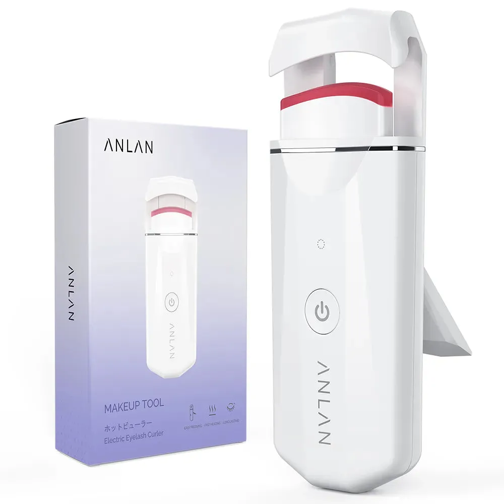 ANLAN Heated Eyelash Curler Rechargeable Eyelashes Clip Long Lasting Eye Lash Curl Electric Eyelash Curler Device Makeup Tools