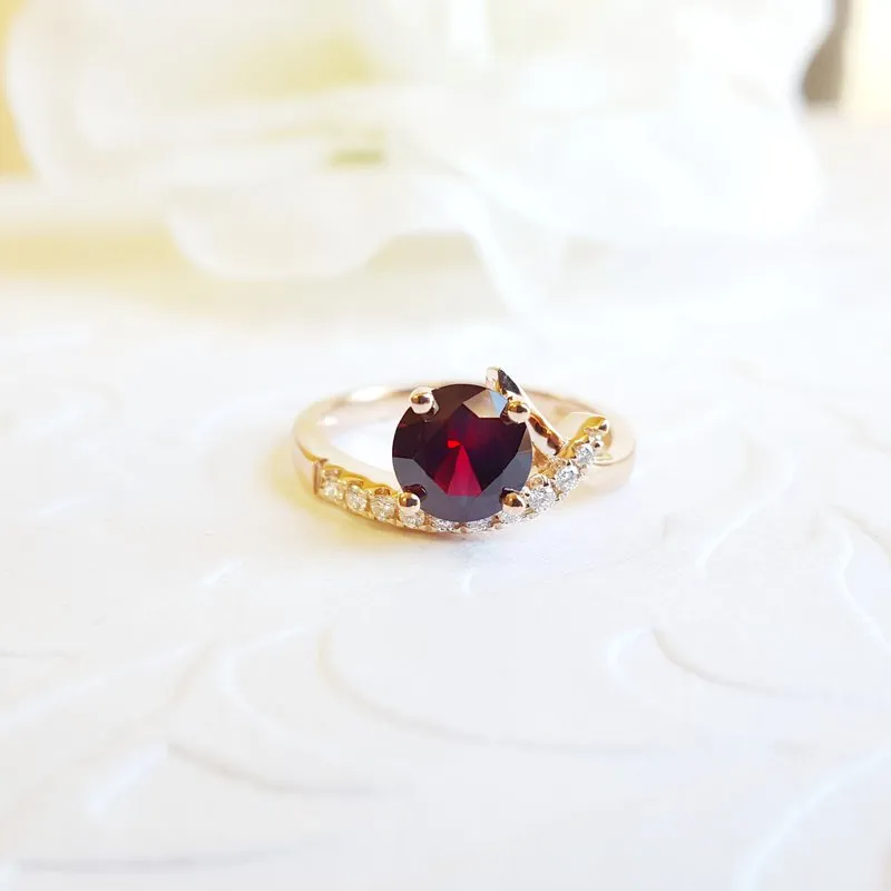Arizona Anthill Garnet Gold Jewelry Garnet Caress Ring