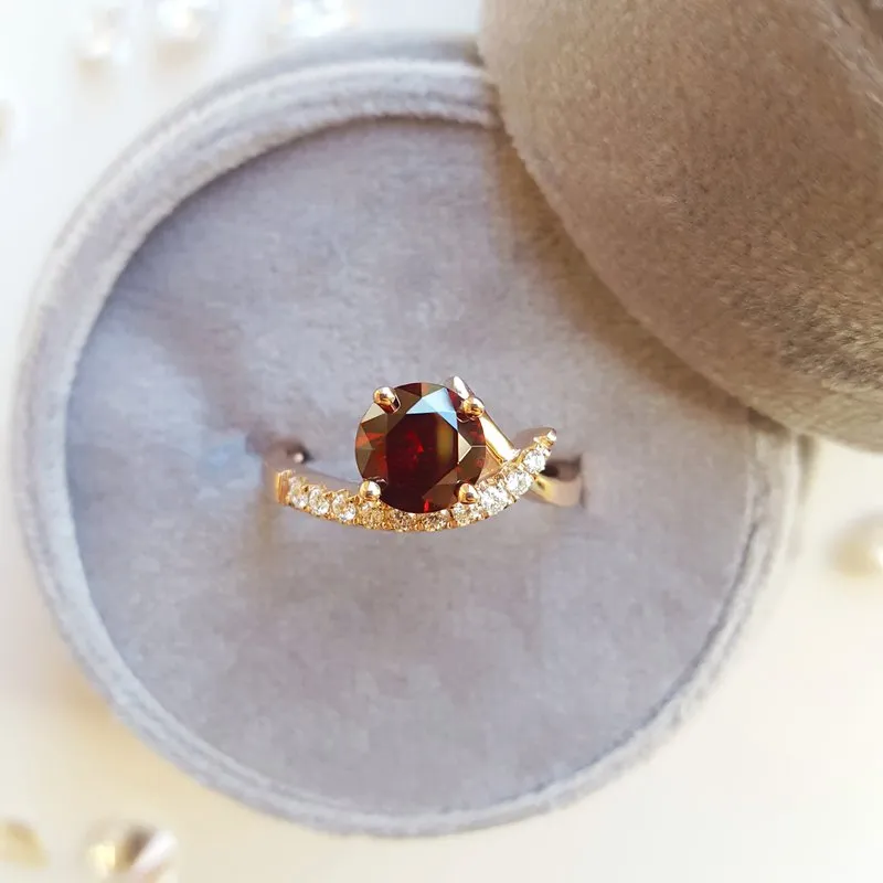 Arizona Anthill Garnet Gold Jewelry Garnet Caress Ring