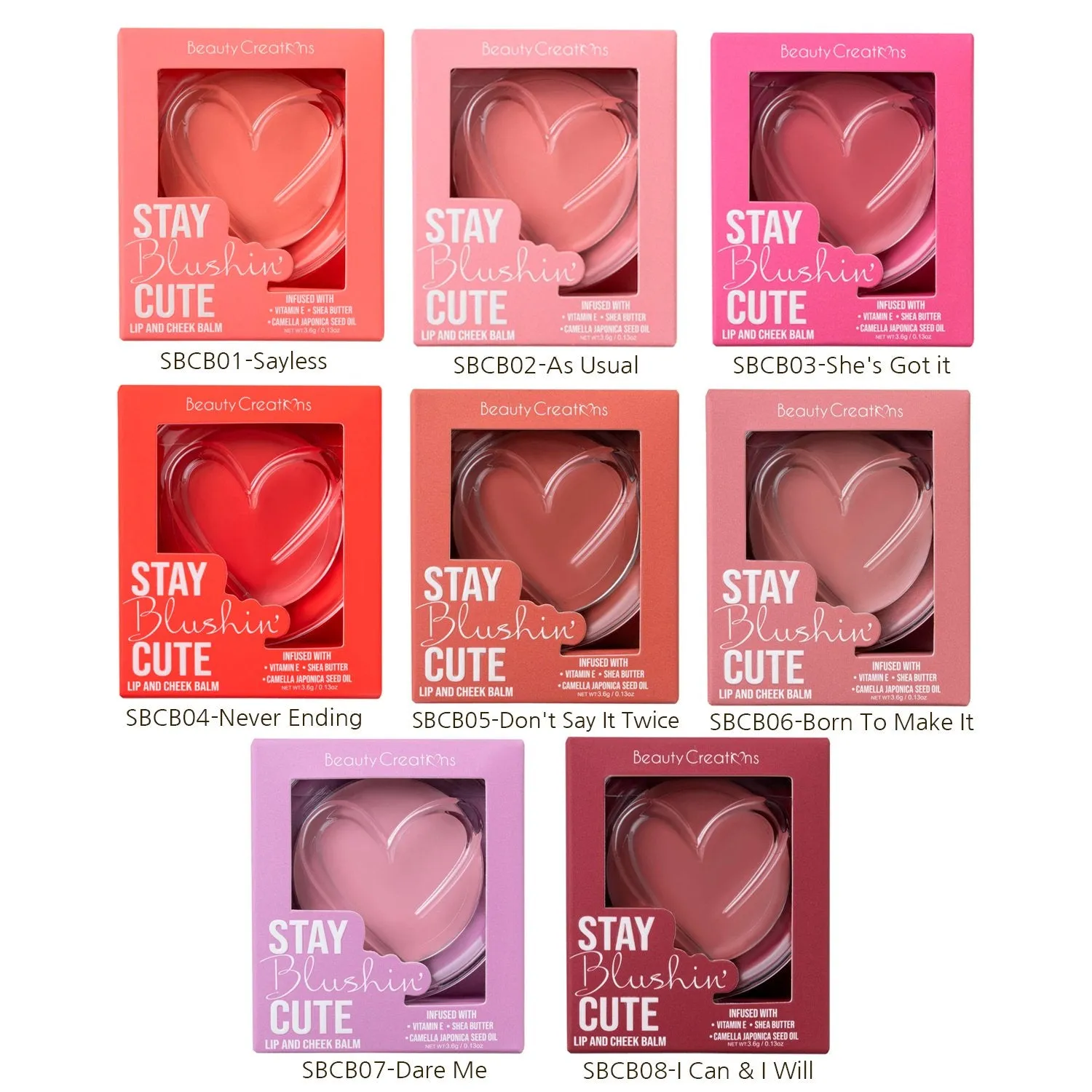 Beauty Creations Stay Blushing Cute Lip & Cheek Balm 0.13oz/ 3.6g