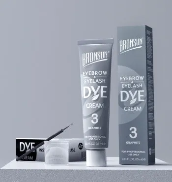 Bronsun Brow and Lash Cream Dye - Graphite #3, 15ml