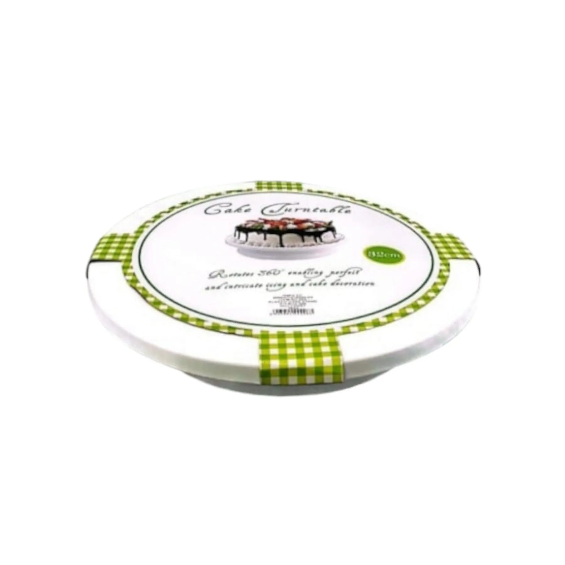 Cake Decorating Turntable with Stand 32x7cm Plastic Non-Slip