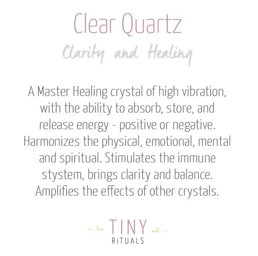 Clear Quartz Palm Stone by Tiny Rituals