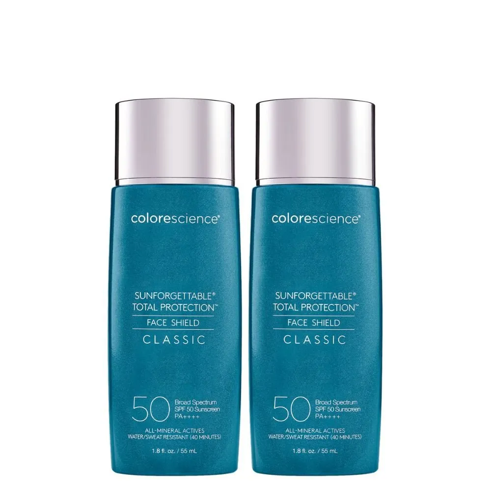 Colorescience Sunforgettable Total Protection Face Shield Classic SPF 50 55ml 2 Pack Set