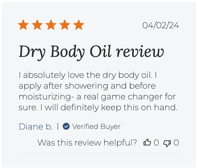 Dry Body Oil