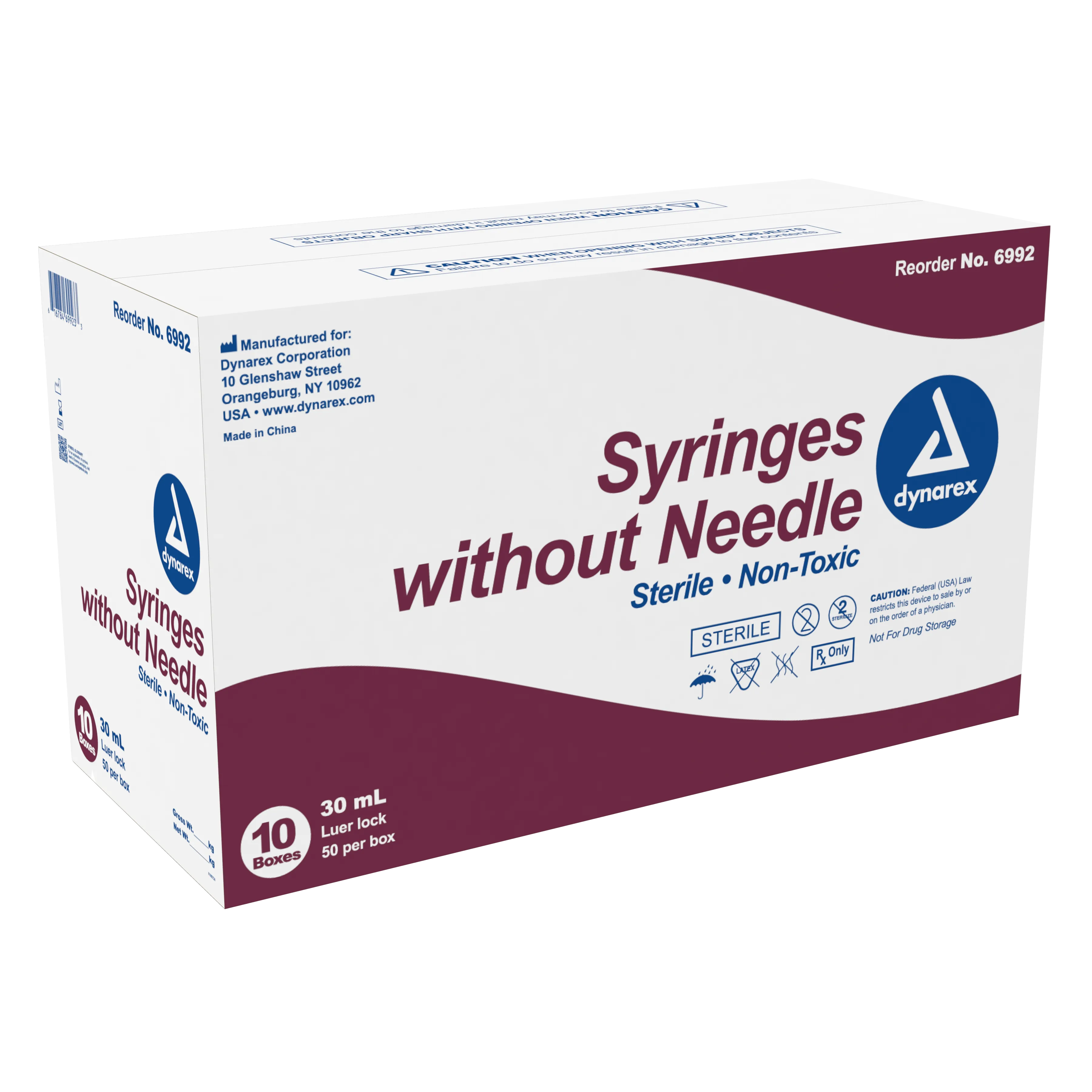 Dynarex - Syringe - Luer Lock 30 cc