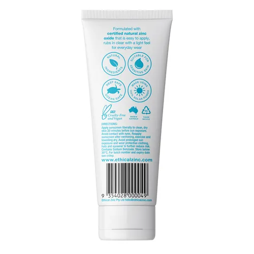Ethical Zinc Daily Wear Light Sunscreen Spf 50 