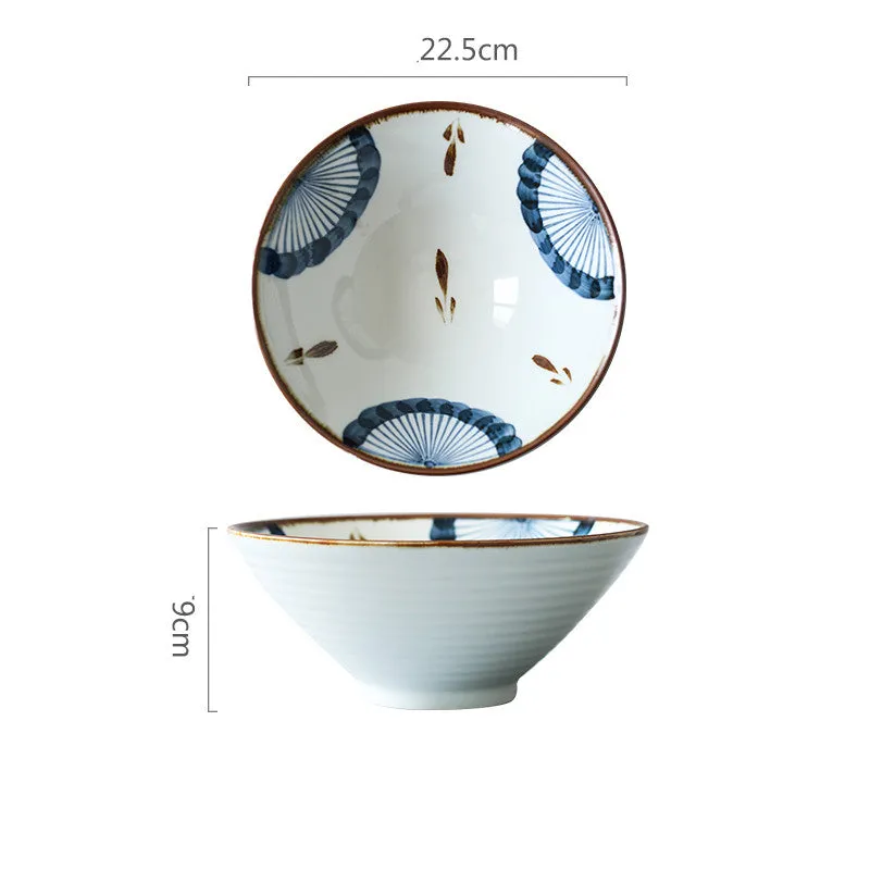 Hand-Painted Noodle Bowl Household Single Large Bowl Tableware