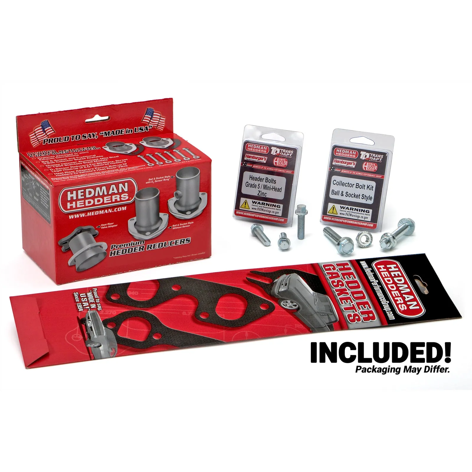 Hedman Hedders Headers - 1.75 in Primary - 3 in Collector - Silver Ceramic - GM LS-Series - Chevy - GM Fullsize Truck / SUV 1967-87 - Pair