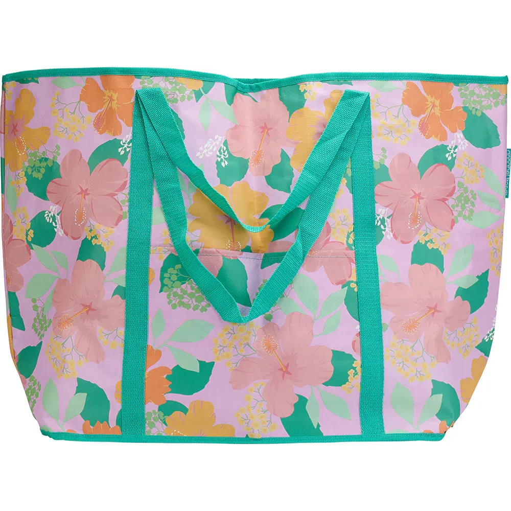 JUMBO BEACH BAG - HIBISCUS