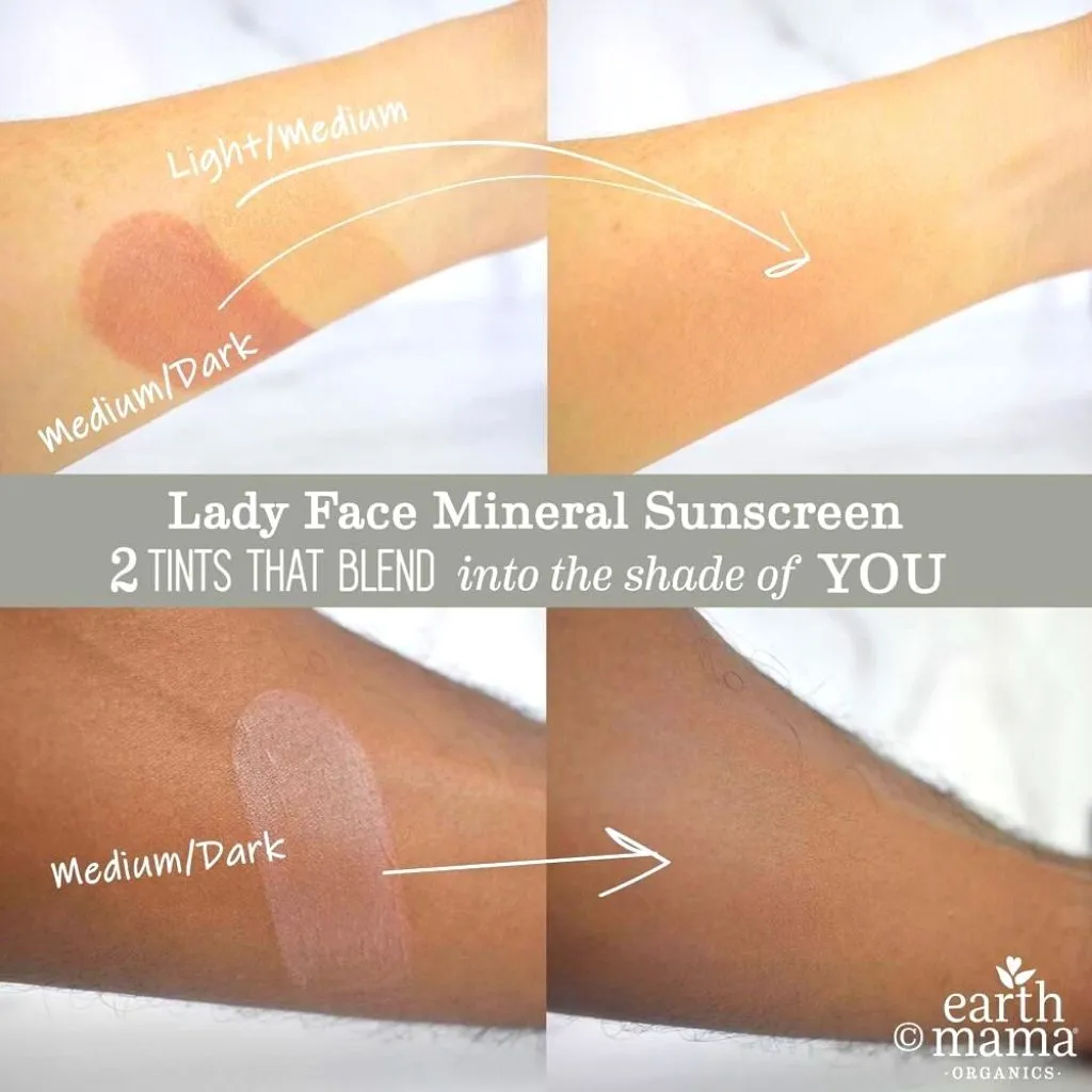 Lady Face™ Tinted Mineral Sunscreen Face Stick SPF 40 - Non Toxic, Cruelty Free, Sustainable