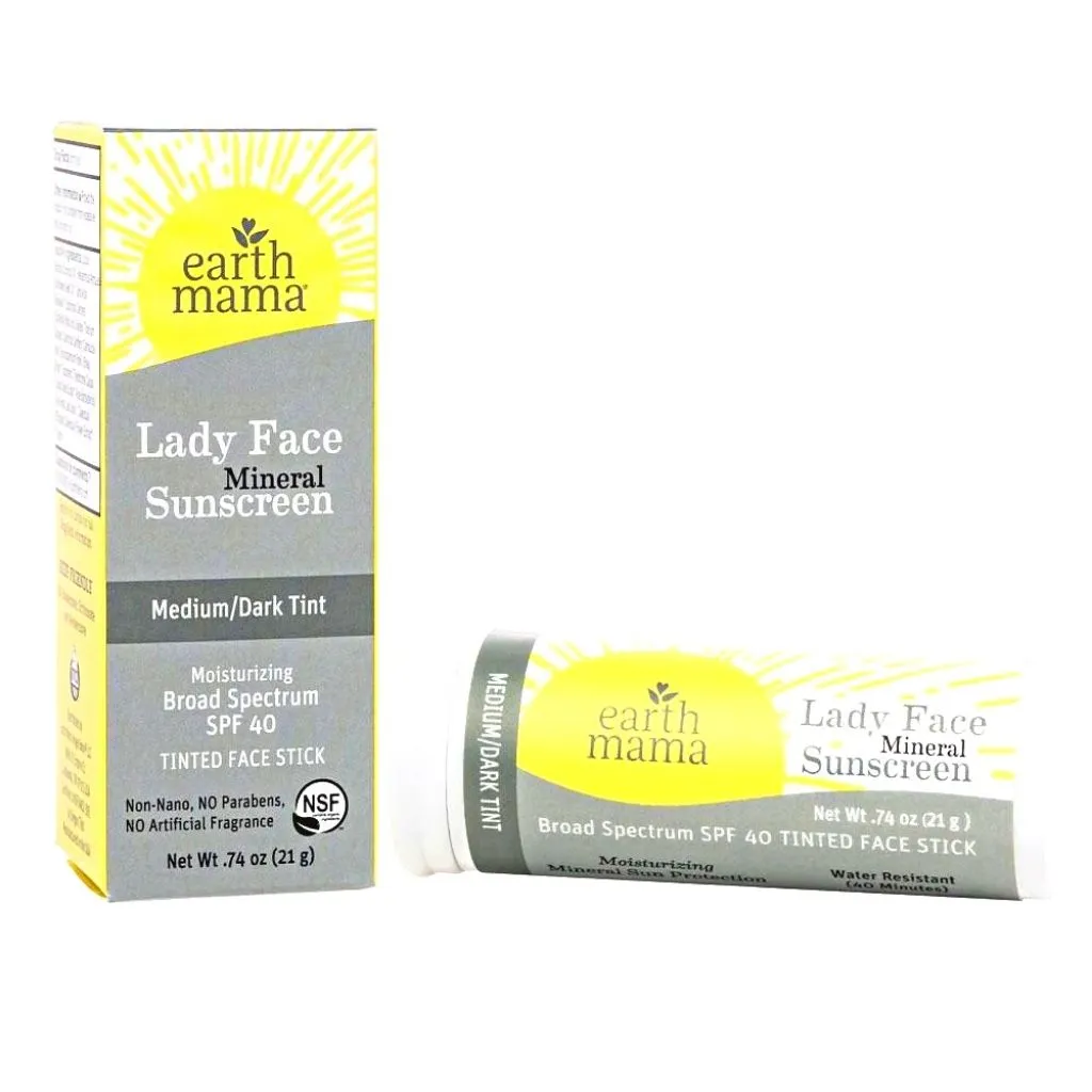 Lady Face™ Tinted Mineral Sunscreen Face Stick SPF 40 - Non Toxic, Cruelty Free, Sustainable