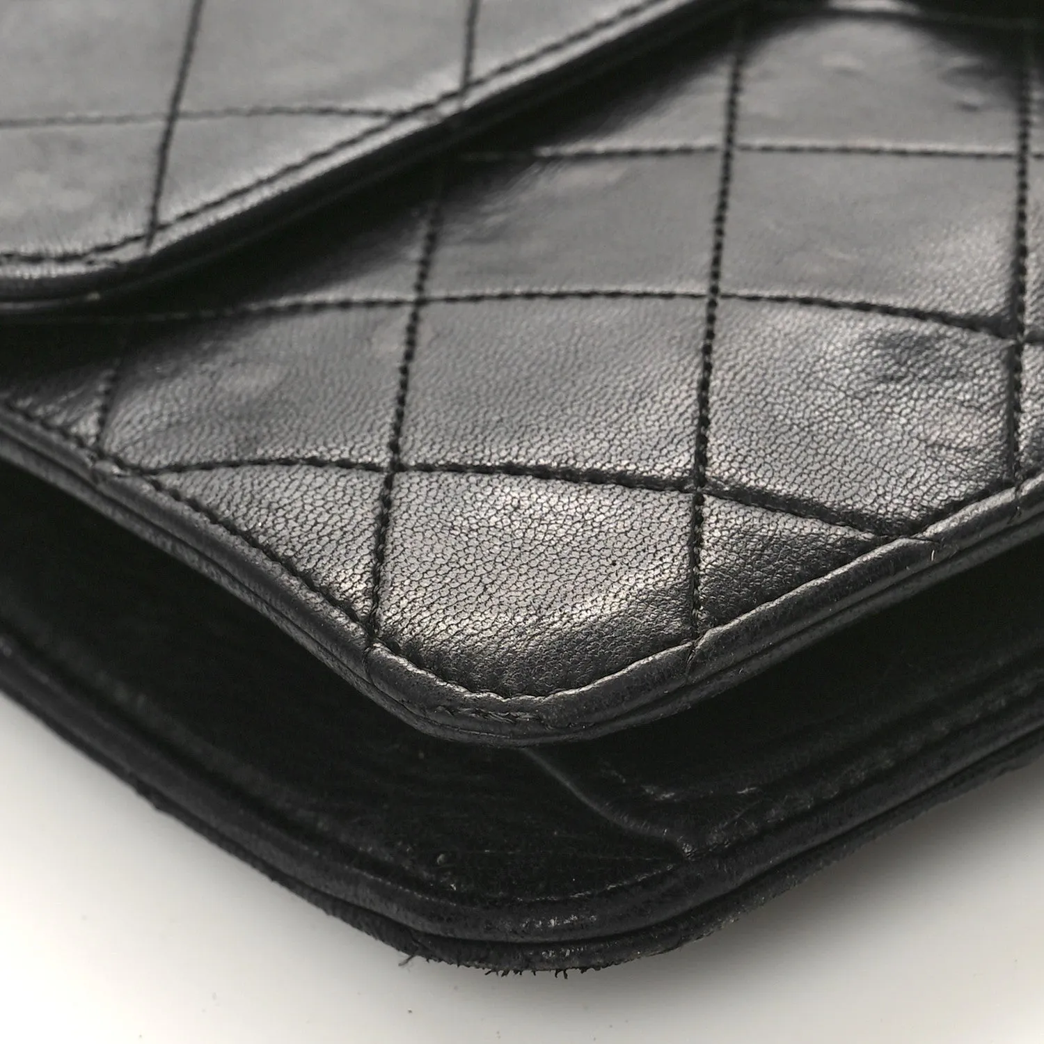 Lambskin Quilted Small Single Flap Bag Black