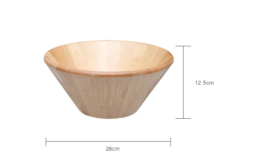 Large round Japanese style wooden bowl