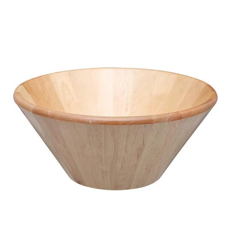 Large round Japanese style wooden bowl