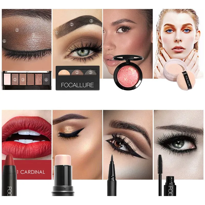 Makeup Kit With Makeup Bag 8 Pcs Cosmetic Set