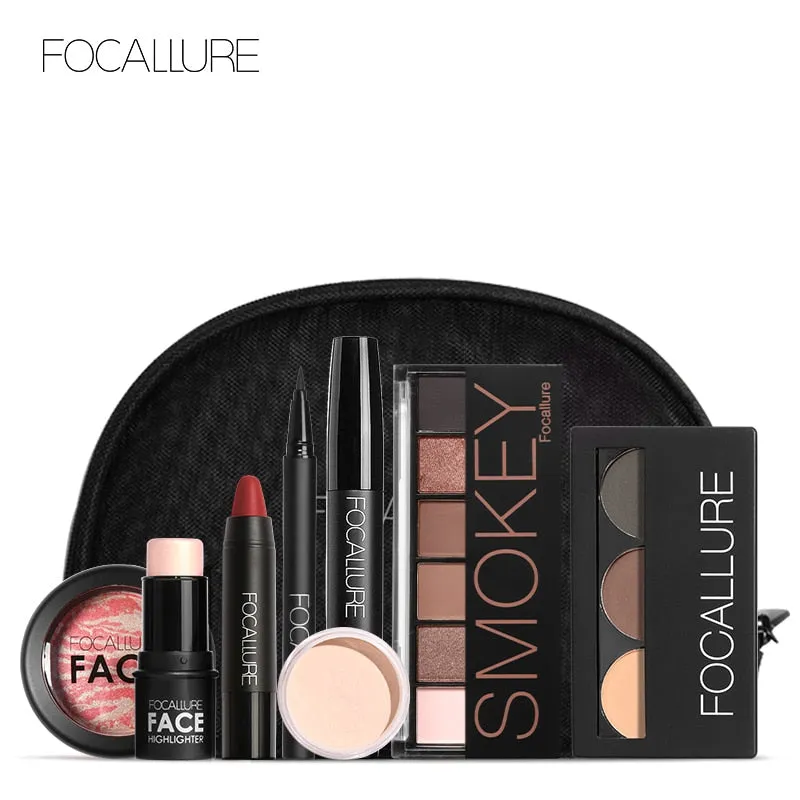 Makeup Kit With Makeup Bag 8 Pcs Cosmetic Set