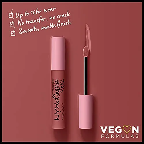 NYX PROFESSIONAL MAKEUP Lip Lingerie XXL Matte Liquid Lipstick - Strip'd Down (Coral Beige)