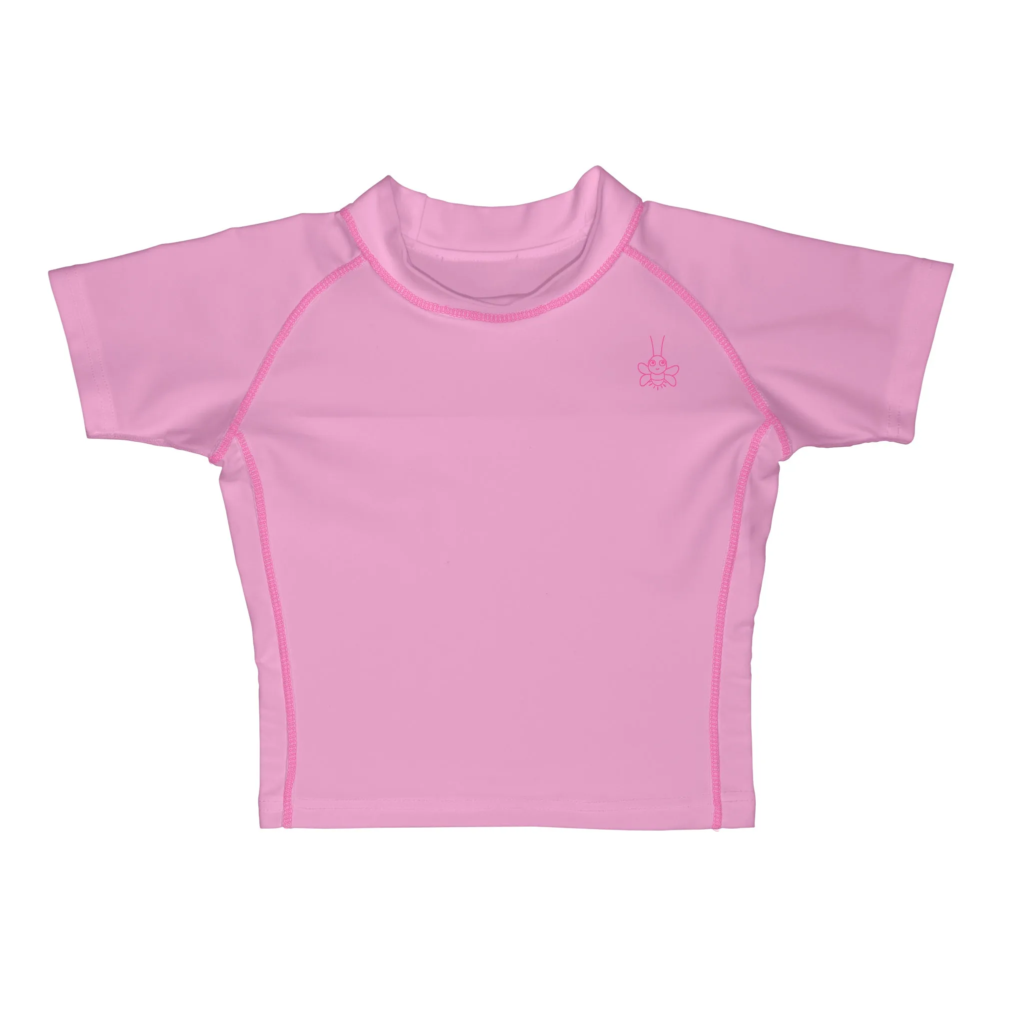 Short Sleeved Rashguard Shirt - Light Pink