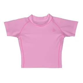 Short Sleeved Rashguard Shirt - Light Pink