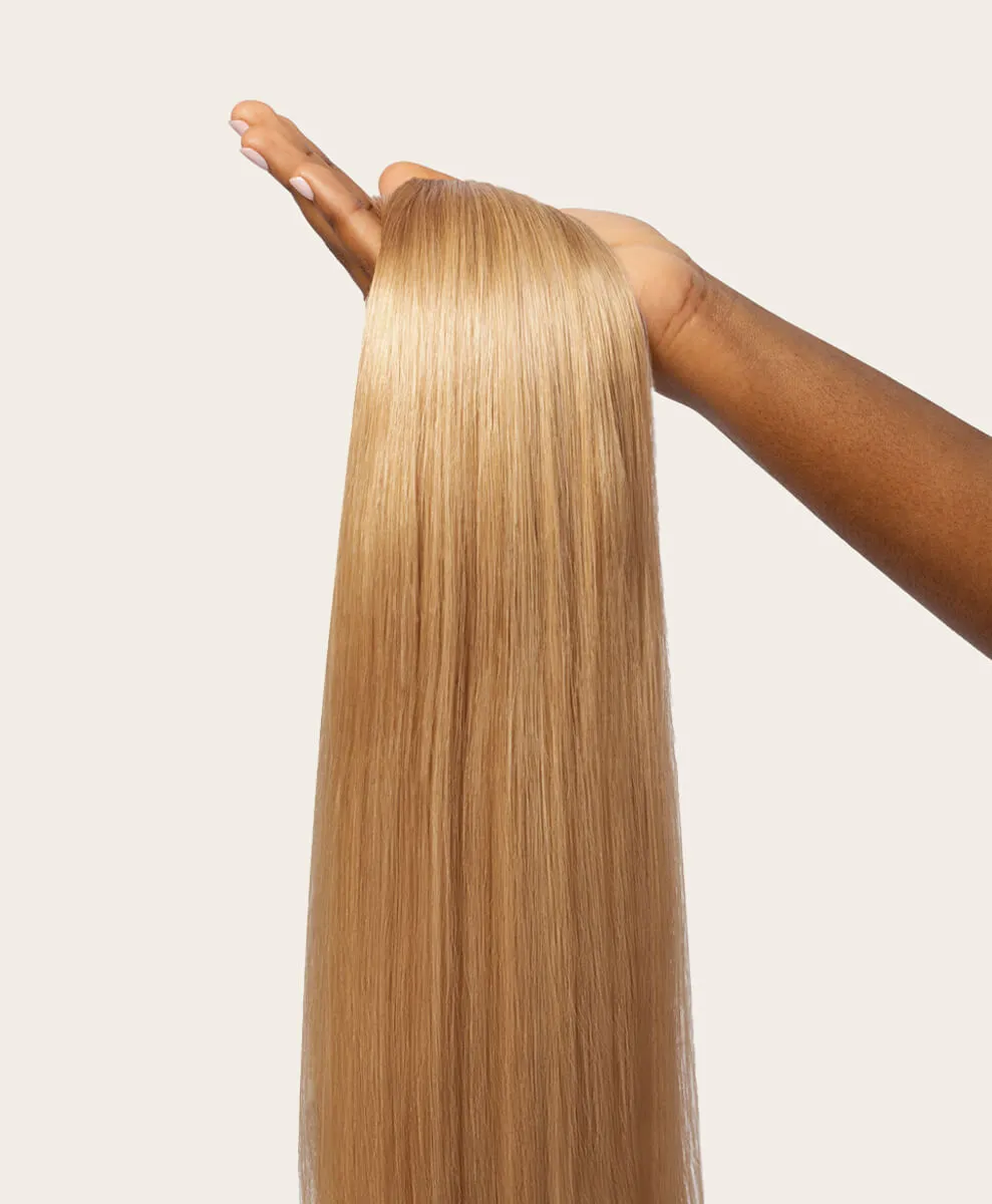 Warm Blonde, 20" Seamless Clip-In Hair Extensions, #27A | 180g