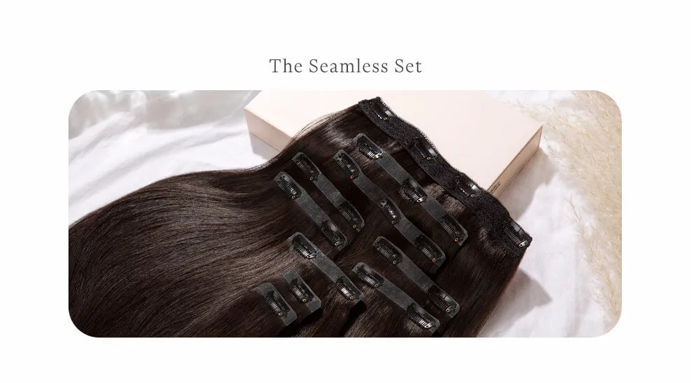 Warm Blonde, 20" Seamless Clip-In Hair Extensions, #27A | 180g